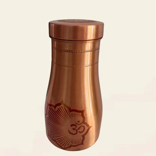 OM COPPER DRINKING CARAFE BOTTLE